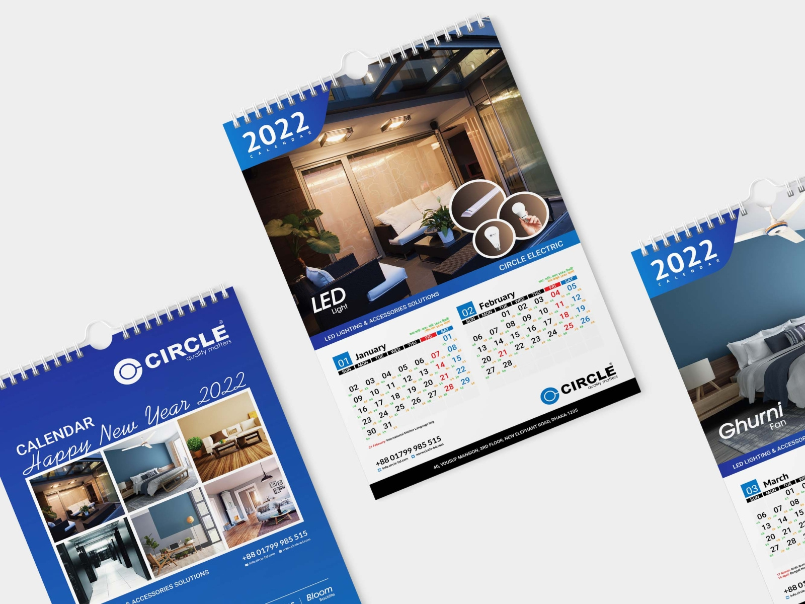 Circle Electric Wall Calendar 2022 by Zia Uddin Ahmed on Dribbble