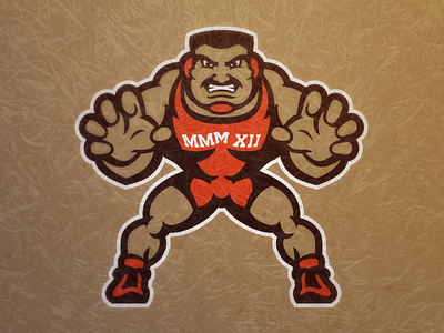MMM XII athletics event logo mascot sports wrestling