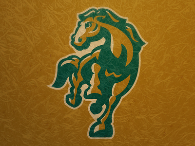 Bronck athletics bronco horse logo mascot sports steed