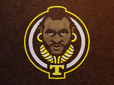 Mr. T a team athletics b.a. barracas fantasy football logo mascot mr. t sports