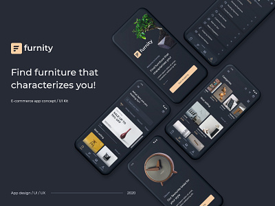 Furnity - eCommerce app concept branding concept logo minimal typography ui ui ux design uidesign ux uxdesign