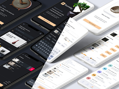Furnity - Light and Dark app concept flat logo minimal ui ui ux design uidesign ux uxdesign