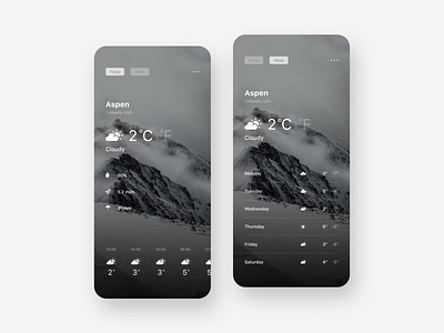 Weather App app clean cloud concept design interaction interface ios minimal mobile simple typography ui ux weather