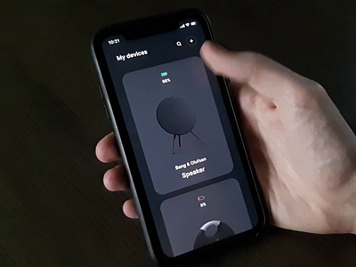 Sound control animation app black clean concept dark design interaction interface ios mobile simple sound ui ux video