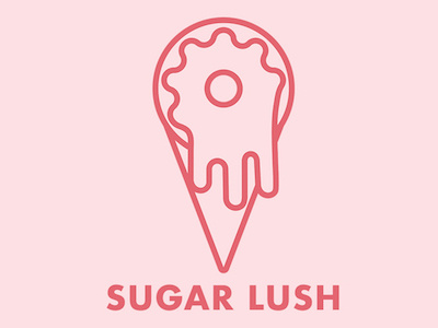 Sugar Lush brand development branding dessert bar donut ice cream logo