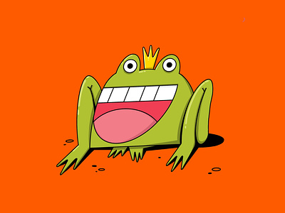 Frog princess color digital frog green illustration procreate toad