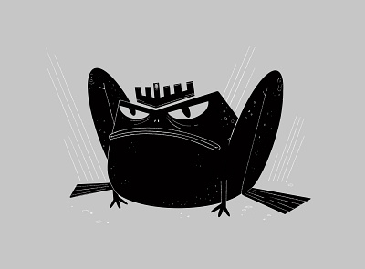 frog princess 2 black design digital frog illustration procreate toad