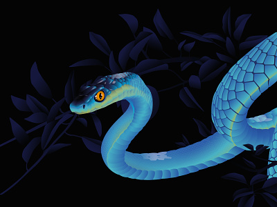 snake animal animal illustration black blue color colorful design digital encyclopedia gradient gradient design illustration illustrator reptile snake vector vector illustration vectorart zoo