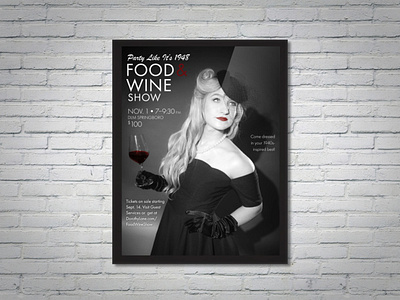 DLM Food & Wine Show 20th Anniversary Event Poster 1940s art deco branding event food graphic design poster retro