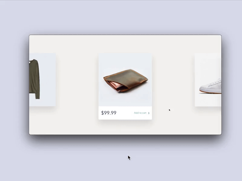 Carousel Interaction gradient transition ui ux