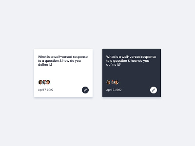 Question Cards (Day & Night) card design
