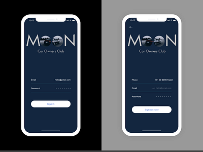 Sign In Sign Up Template ios login minimal sample sign up ui