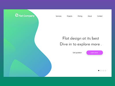 Flat website concept concept design gradient minimal ui ux webpage xd