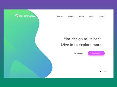 Flat website concept