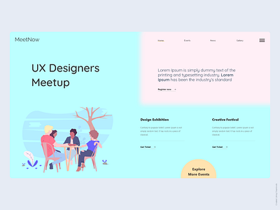 Landing Page concept design gradient minimal ui ux webpage xd