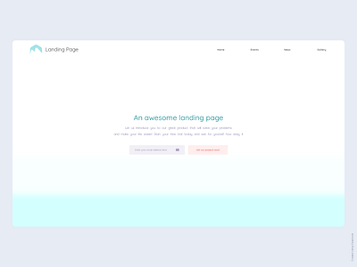 Landing Page Minimal concept design gradient minimal ui webpage