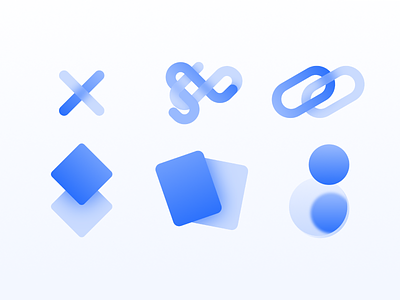 Gradient/light Experiements affinity designer blue blur cards gradient icons light linework logo simple smooth subtle