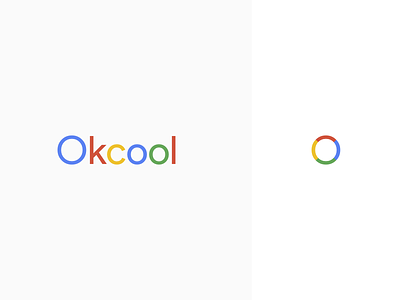 Okcool branding color design flat icon logo pastel simple typogaphy ui vector