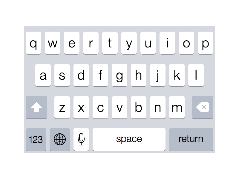 iOS Shift Key Animated Concept - Updated ios iphone keyboard