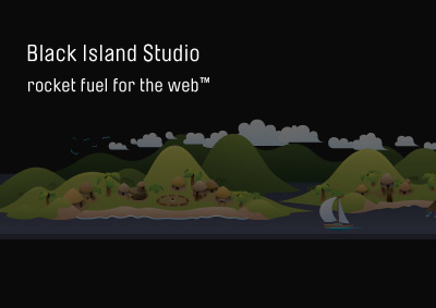 Black Island Studio animation css3 dark island lost vector artwork