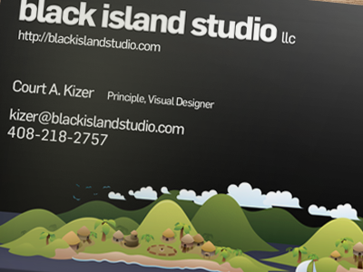 Business Card animation business card island studio vector
