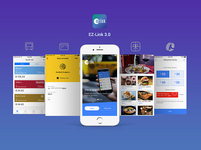 EZ-Link mobile app design