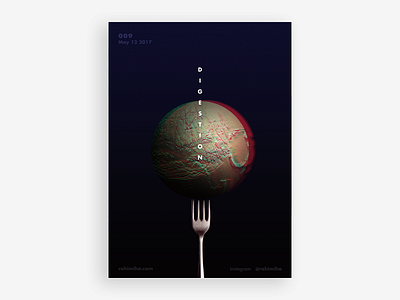 Day 009 black circle daily digestion fork graphic design mars planet poster red vector