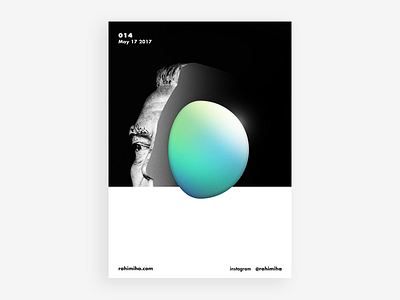 Day 014 daily face gradient graphic design poster sphere vector