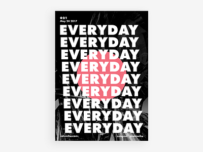 Day 021 black circle daily graphic design poster red type typography vector