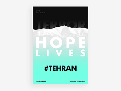 Day 035 - #Tehran daily futura gradient graphic design iran pink poster tehran vector