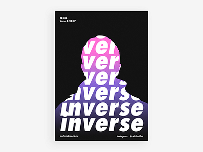 Day 036 bold daily futura gradient graphic design pink poster vector