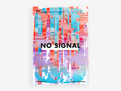 Day 043 daily gradient graphic design pixel pixerprocessing poster signal
