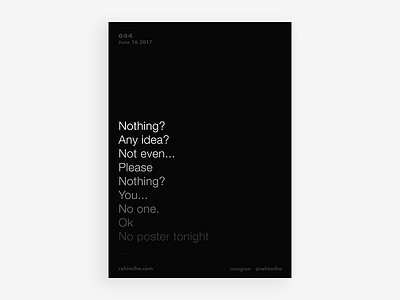 Day 044 black chat daily gradient graphic design poster