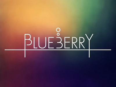 Blueberry catering design futura logo typography