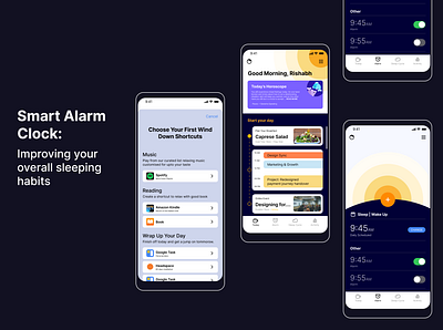 Sleep Improvement Alarm Clock alarm clock concept design graphic design task ui