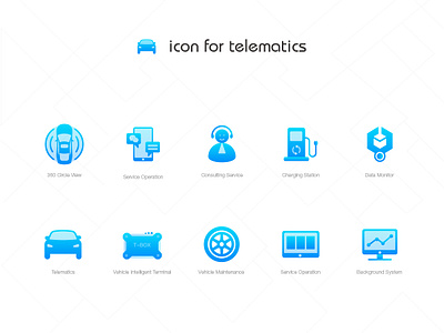 Telematics Icon car icon telematics ui