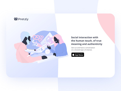 Pretzly Landing Page app custom design home interaction iu ui ux web design website