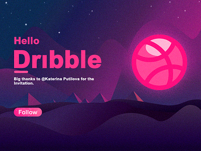 Hello dribbble! design illustration