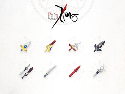 fate_weapons of servants fate fate zero icon icons icons design illustration weapon
