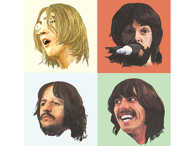 Beatles illustration photoshop portrait portrait art the beatles wacom