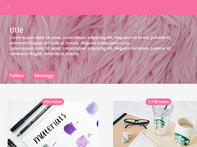 Pink blog theme article blog layout pink posts theme tumblr