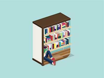 book-shelf illustration