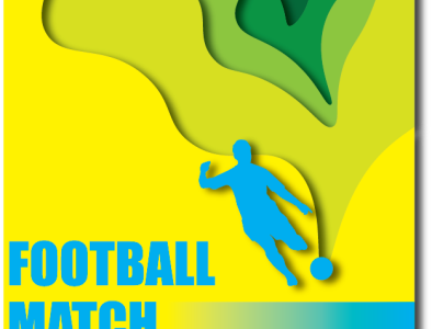 A4 size football Match 3d poster animation branding design illustration illustrator logo minimal vector