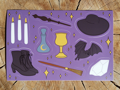 Witch's Toolbox Sticker Sheet halloween pagan sticker sheet stickers wicca witch witchy