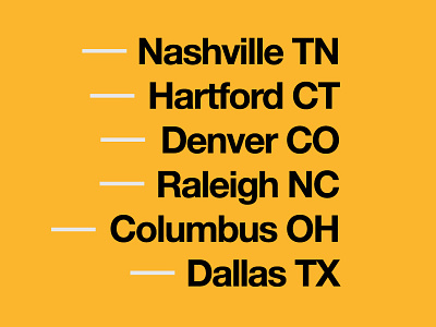 Major Cities