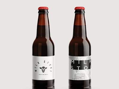 M I L K S T O U T beer cows craft packaging typography