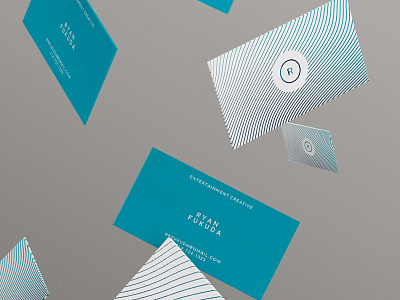 F U K U D A C A R D S brand identity branding gradients logo minimal monogram typography waves