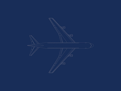 A I R P L A N E air airplane aviation blue detail flight gray illustration illustrator lines sky