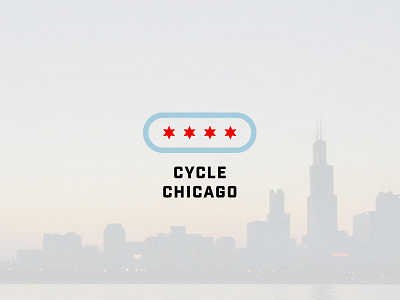 Cycle Chicago branding chicago city cycling identity logo stars