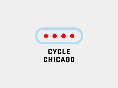 Cycle Chicago V2 branding chicago city cycling identity logo stars